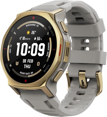 Amazfit T-Rex 3 Pro Outdoor Smart Watch 44mm Sapphire AMOLED Display with Flashlight, Ti Bezel, Dual Band GPS, Offline Maps, 17 Days Battery, 10 ATM, 180+ Sports Mode, Artctic Gold- Intl Version