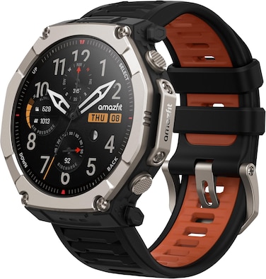 Amazfit T-Rex Ultra 2 Dual Band GPS Outdoor Smartwatch Titanium Body 51mm, 3.8cm, Sapphire AMOLED Display, Flashlight, 30 Days Battery, Offline Maps,180+ Sports Mode for Devices- International Version