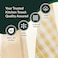 Multiweave 100% Cotton Kitchen Towels Set- Pack of 4, 46x71 cm - Highly Absorbent and Quick Dry, Yellow