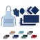 Cloud Scape Linen 12-Piece Kitchen Towel Set, Includes Absorbent Dishcloths &amp; Kitchen Towels, Non-Slip Silicone Grip Kitchen Accessories, Indigo