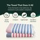 Cloud Scape Linen Turkish Beach Towel Set, 99x180 cm, Super Absorbent Hammam Towels, Strp1
