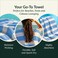 Cloud Scape Linen 2 Pcs Cabana Stripe Beach Towel Set, 76x152 cm, Light Blue