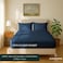 Cloud Scape Linen 600 Thread Count Egyptian Cotton Sheet Set( Queen, Dark Denim)