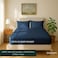 Cloud Scape Linen 600 Thread Count Egyptian Cotton Sheet Set( Queen, Dark Denim)