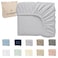 Cloud Scape Linen 600 Thread Count Egyptian Cotton Fitted Sheet Set( King, Silver)