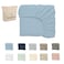 Cloud Scape Linen 600 Thread Count Egyptian Cotton Fitted Sheet Set( Queen, French blue)