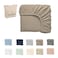 Cloud Scape Linen 600 Thread Count Egyptian Cotton Fitted Sheet Set( Queen, Taupe)