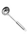 RF9852 Stainless Steel Soup Ladle with Tube Handle, Professional Soup Ladle with Long Handle   Kitchen Dining Cutlery Utensil   Ideal for Serving Soup Gravy Sauce Curry &amp; More Silver 31x8.8x3cm