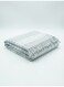 130 x 160 cm 100% Cotton Light Grey Striped Boho Throw Blanket, Versatile 400GSM Tassel Fringe Blanket for Couch Sofa Bed and Picnic