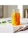 Mash 1-Piece Food Storage Glass Clip Square Mason Jars With Airtight Clamp Lids For Flour, Cereal, Coffee, Pasta, And Canning - Big, 2300 ML Transparent