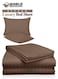 3 Piece Luxury Dark Brown Striped Bed Sheet Set with 1 Deep Pocket Sheet and 2 Pillowcases for Hotel and Home Crafted from Ultra Soft and Breathable Microfiber for Year-Round Comfort, (Single/Double)