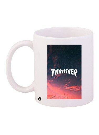 Thrasher Printed Coffee Mug White/Blue/Pink