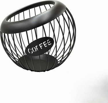 Pod Holder,K Cup Holders for Counter,Large Capacity K-cup Organizer, Coffee Station Organizer,Metal Coffee Pods Storage (Black)(Black)