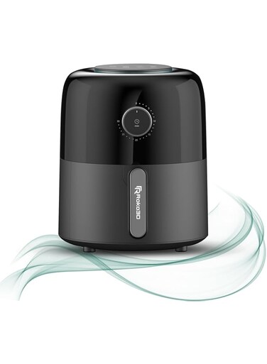 Air Fryer ROKO 3D 6 Cooking Programs 6L Big Capacity   Fry, Bake, Heat With One Touch LED Panel, Timer &amp; Temperature Settings, Dishwasher Safe Basket   Bonus Recipe Book, Luxury Design White (FryLite)