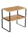 Cabinet Organizer Shelf Set of 2 Kitchen Counter Shelves Kitchen Storage Spice Rack Stackable Expandable Metal and Engineered Wood black and Natural