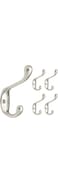 Franklin Brass Fbchh5-Mn-C Heavy Duty Coat And Hat Hook, 5-Pack, Matte Nickel, 5 Piece