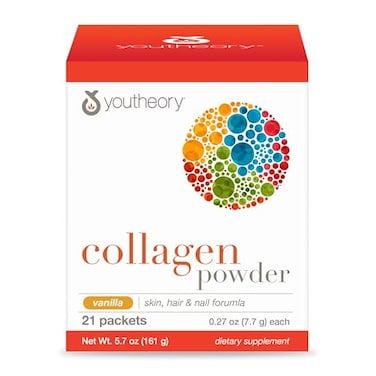 مسحوق الكولاجين من يوثوري - مكمل كولاجين ممتاز مع فيتامين سي والبيوتين - يدعم صحة الشعر والأظافر والبشرة والمفاصل* - خالٍ من منتجات الألبان والصويا والغلوتين (0.27 أونصة، بنكهة الفانيليا)