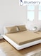 Striped Single Fitted Sheet Sets Beige Color Cotton 2 Piece Set Deep Pocket 120x200+15cm