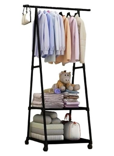 Clothes Stand Hanger And Organizer Black 55*42*160cm
