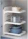 Pot and Pan Organizer Rack for under Cabinet Adjustable Heavy Duty Metal 3 Tier