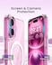 Muzz Ultra Clear Magnetic Military Grade Drop Protection Case Cover for IPhone 16 Plus, Magnetic Charging (IPhone 16 Plus)