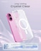 Muzz Ultra Clear Magnetic Military Grade Drop Protection Case Cover for IPhone 16 Plus, Magnetic Charging (IPhone 16 Plus)
