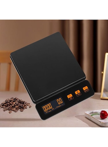 AnnuoYi Digital Coffee Scale,With Timer For Espresso And Pour Over Coffee,0.1-3000g Coffee Roasting Scale Kitchen Weighing Scale,Rechargeable,LED Display