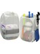 Simple Houseware Mesh Pop-Up Laundry Hamper Basket With Side Pocket, Gray - 2 Pack