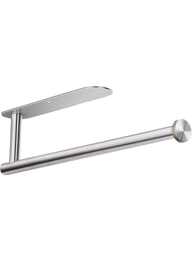 JICUICUI M&amp;J Paper Towel Holders,Paper Towels Rolls - non perforated cabinet roll holder, for kitchen, bathroom silver