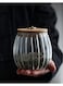 Borosilicate Glass Storage Jar With Airtight Bamboo Lid and Metal Handle, Petal Decorative Container, To Store Tea, Coffee Beans, Candy, Spices, Biscuits 700 ML (Oval)&hellip;
