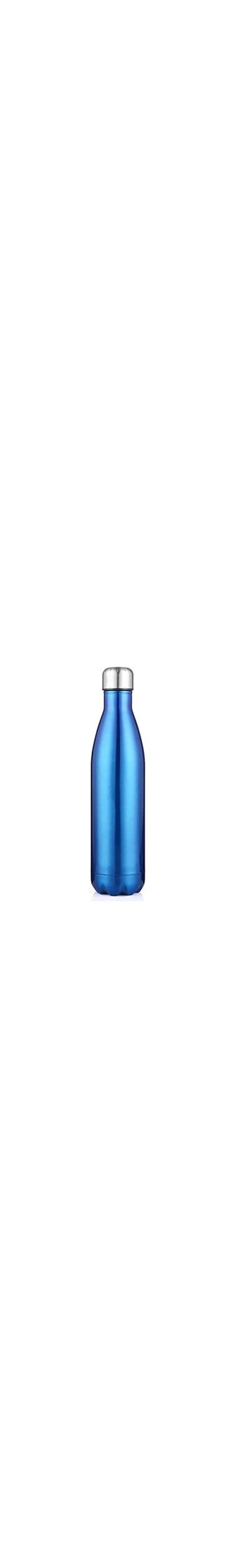Coolbaby 25Oz/750ml Stainless Steel Double Walled Sports Water Bottle Vacuum Insulated Cola Shape Travel Thermal Flask Bpa Free, Blue, Yly2011-5