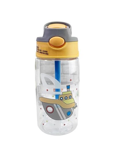 Aputue Kids Water Bottle, BPA-Free Water Bottle with Carry Handle and Easy Button, 480ml Leakproof Kids Drinking water bottle with Flip Straw for School and Sports