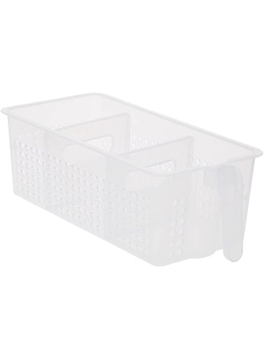 Litem Fridge Organizer with Handle Multi-Tray, Small, Clear