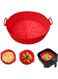 Rayyan Silicone Air Fryer Liners,Reusable Air Fryer Liners,Air Fryer Accessories,Air Fryer Pan,Silicone Airfryer Basket Liner for 3 to 5 Qt for Air Fryer Oven Reusable Baking Tray Oven Accessories,Red