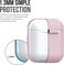 Keybudz Podskinz Airpods 2 &amp; 1 Case Front LED Visible Protective Silicone Cover And Skin Compatible With Apple Airpods Without Carabiner Pretty In Pink