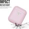 Keybudz Podskinz Airpods 2 &amp; 1 Case Front LED Visible Protective Silicone Cover And Skin Compatible With Apple Airpods Without Carabiner Pretty In Pink