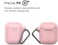 Keybudz Podskinz Keychain Airpods Case With Carabiner Compatible With Apple Airpods 1 &amp; Airpods 2 Front LED Not Visible One Size Pretty In Pink