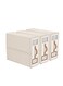 Foldable Sheet Set Organizer and Storage (King and Queen), Linen Closet Organizer with Window, Foldable Bedding Organizer for Sheets and Pillow Cube Organizer - Beige