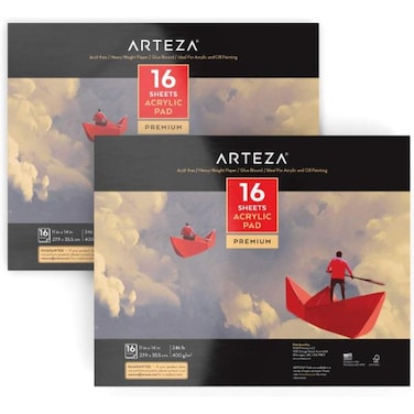 Acrylic Pad, 11 x 14 inches, (246lb/400g), 16 Sheets, 1 pack