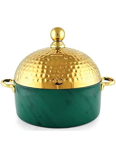 BLACKSTONE Hot Pot Stainless Steel Casserole with Hand Crafted Handles - Milan (4000 ML)