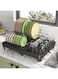 Belvery Dish Drying Stand, Expandable Dish Drying Rack with Drainer, Cup Holder, Utensil Holder, Large Capacity, Baking Paint Process Coatings for Kitchen Counter, Black
