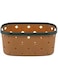 souqoon- Plastic Multifunctional Plastic Storage Baskets Home Kitchen Easy to Use Cutout Handle Storage Basket (Pack of 2)