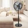 16 Inch Pedestal Fan 50W 4 Blade, 3 Speed, Adjustable Height, 90&deg; Oscillation, Black Finish