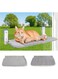Kameety Cat Window Hammock Perch Cordless Perches Window Sill Seat Bed Foldable Stable Lounger Upgraded Suction Cup Easy Assembly Indoor Cats Kitty Shelf Hold Up to 55lbs (Grey, 52&times;30cm)