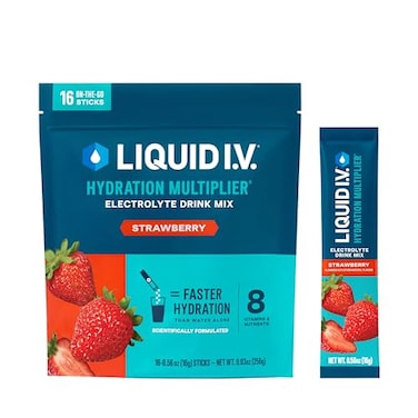 Liquid I.V.&reg; Hydration Multiplier - Strawberry, Electrolyte Powder Drink Mix, 1 Pack (16 Servings)