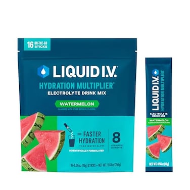 مشروب Liquid I.V.® Hydration Multiplier® - بنكهة البطيخ   مسحوق مشروب غني بالإلكتروليتات   عبوة واحدة (16 حصة)