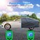 Car Cover Sunscreen UV Protection, Full Exterior Cover with Mirror Pocket/Driver Door Zipper/Warning Strip, Outdoor Vehicle Body Cover Wind/Water/Weatherproof Universal for Van SUV Jeep(525x195x185cm)