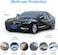 Car Cover Sunscreen UV Protection, Full Exterior Cover with Mirror Pocket/Driver Door Zipper/Warning Strip, Outdoor Vehicle Body Cover Wind/Water/Weatherproof Universal for Van SUV Jeep(525x195x185cm)