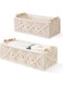 EETU 2 Pack Storage Baskets Boho Decor Box Handmade Woven Decorative Countertop Toilet Tank Shelf Cabinet Organizer for Bedroom Livingroom Home (Ivory)