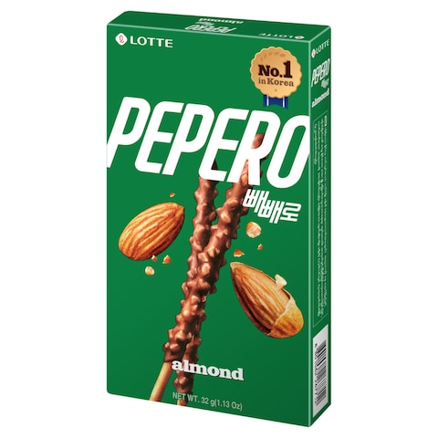 Lotte Pepero Almond and Chocolate Sticks, 32g